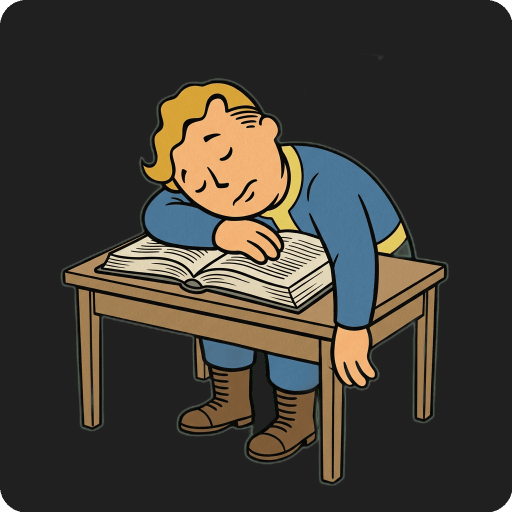 Засыпает над учебником